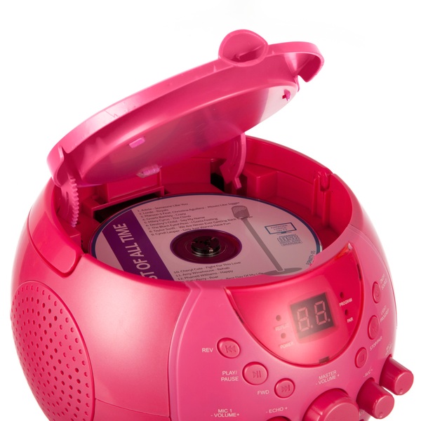RockJam Karaoke Machine Party Pack Pink Smyths Toys