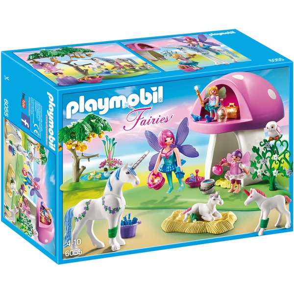 Playmobil 6055 Fairies with Toadstool House & Unicorns | Smyths Toys UK