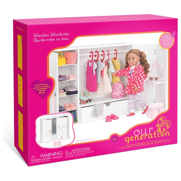 Our Generation Wooden Wardrobe Smyths, Baby Doll Clothes Dresser
