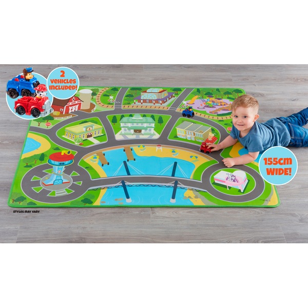 PAW Patrol Mega Mat with Two Vehicles Smyths Toys UK