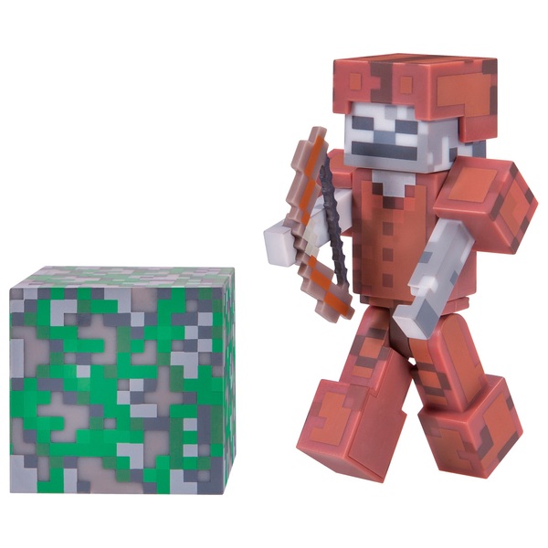 Minecraft 7cm Skeleton in Leather Armour Figure Pack 