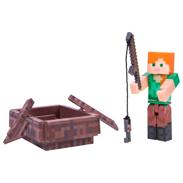 Minecraft 7cm Alex with Boat Figure Pack - Minecraft UK