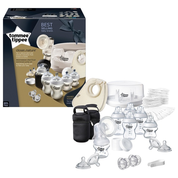 Tommee Tippee Microwave Steriliser And Manual Breast Pump Kit 