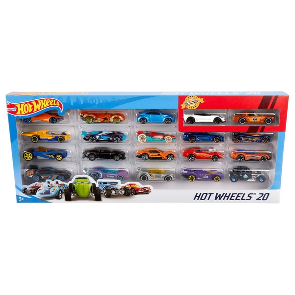 Coffret 10 petites voitures 1/64 Hot Wheels en multicolore