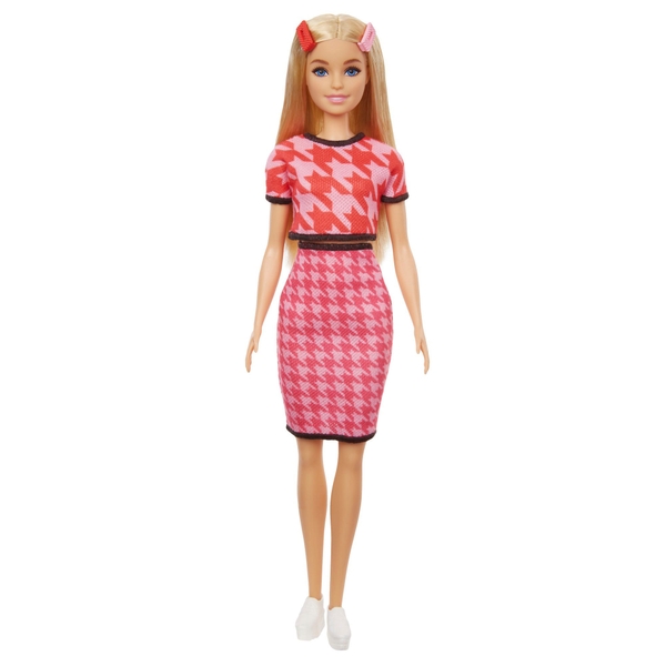 Barbie Fashionista Doll 169 Houndstooth Top And Skirt Smyths Toys Uk 