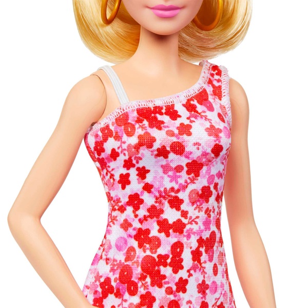 Barbie Fashionistas Doll 205 - Blond Ponytail and Floral Dress | Smyths ...