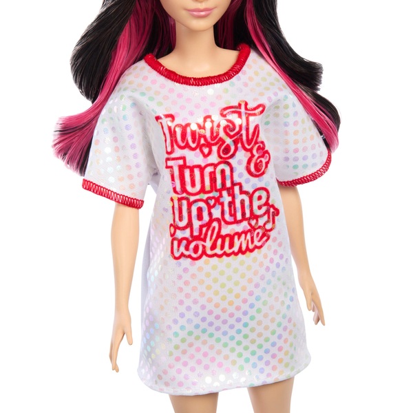 Barbie Fashionista Doll 214 with Black Hair and Twist ‘n’ Turn Dress ...