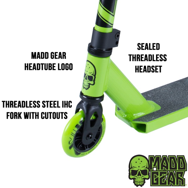 Madd Whip Pro X Scooter Lime - Stunt Scooters UK