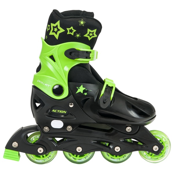 Adjustable Inline Skates Green & Black UK1 3 Smyths Toys Ireland