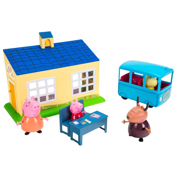 Peppa Pig School and School Bus Play Set | Smyths Toys Ireland