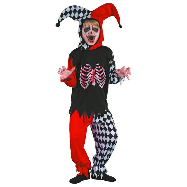 Bloody Skeleton Clown Costume Small - Pocket Money Ireland
