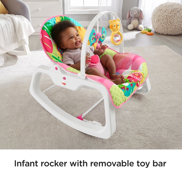 Fisher Price Infant Toddler To Rocker Pink Baby Bouncers Smyths Toys UK