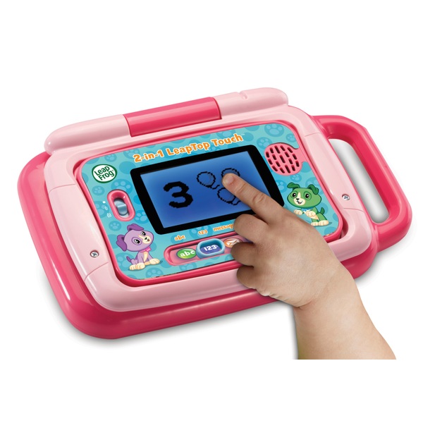 LeapFrog 2 in 1 LeapTop Touch Laptop Pink | Smyths Toys Ireland