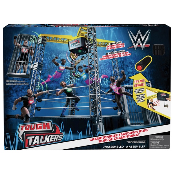 WWE Tough Talkers Championship Takedown Ring Playset - WWE Wrestling ...