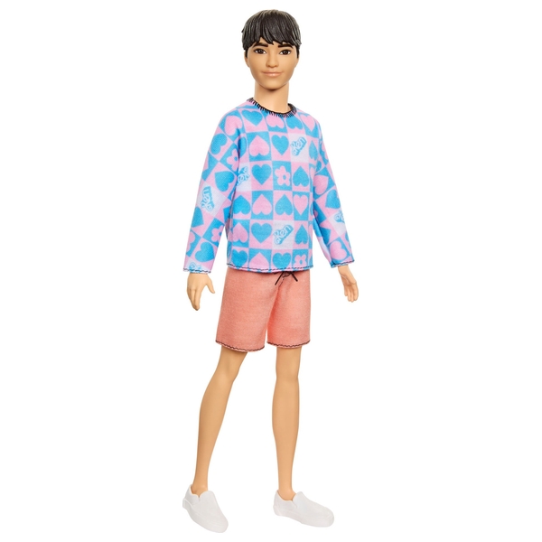 Barbie Fashionista Ken Doll 219 with Colourful Hearts Top | Smyths Toys UK