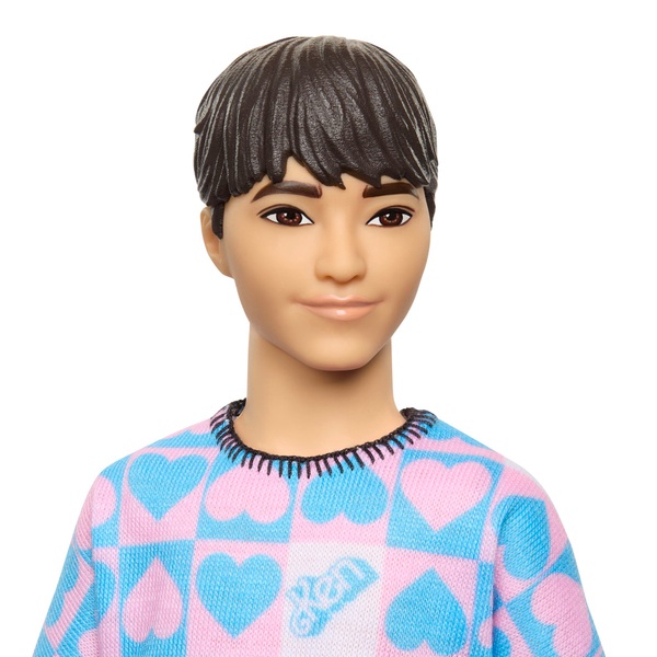 Barbie Fashionista Ken Doll 219 with Colourful Hearts Top | Smyths Toys UK