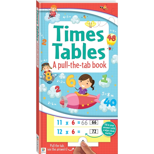 Times Table A Pull The Tab Hb Book Educational Books - lego factastic hardback book roblox deals crayola