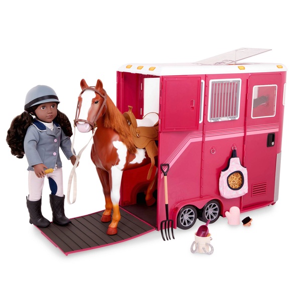 18 inch doll horse trailer