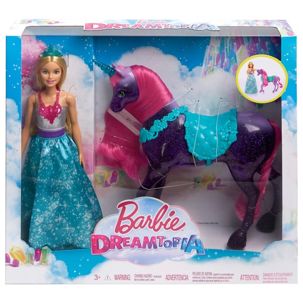 barbie dreamtopia chelsea and unicorn