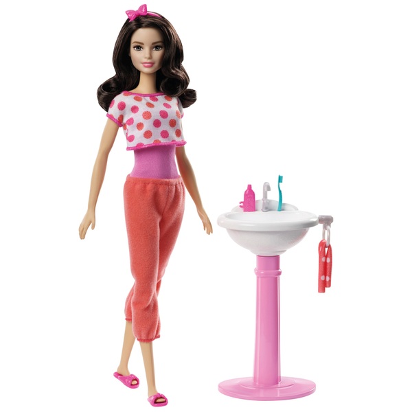 Barbie Doll Brunette and Bathroom Accessories Set  Barbie UK