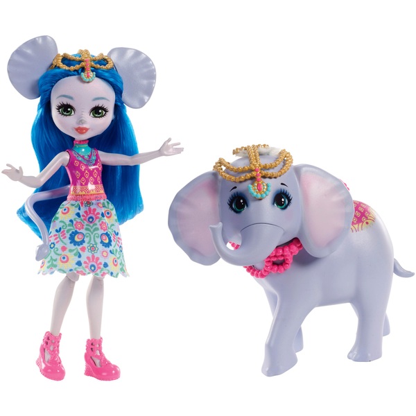 Enchantimals Ekaterina Elephant Doll and Elephant Friend Antic Figure ...