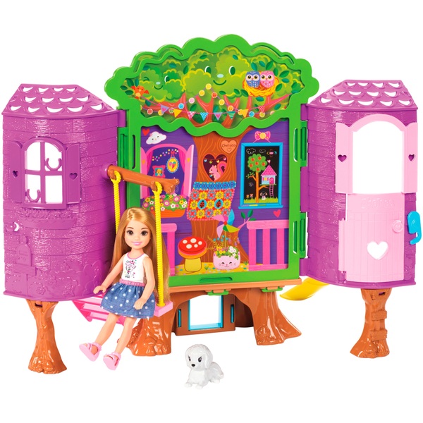 Barbie Chelsea Treehouse Portable Playset with Doll Included - Smyths Toys