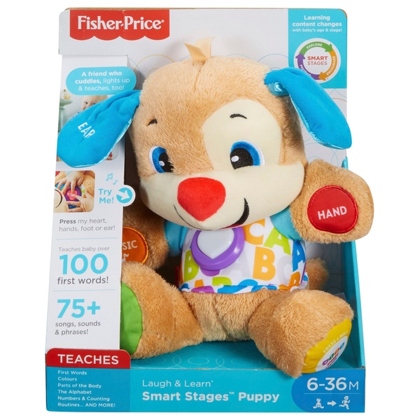 NEW Baby Plush Toy Doll Puppy Laugh Learn Smart Stages Light Sound Develops Gift