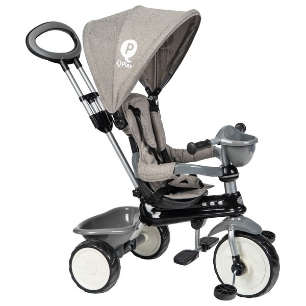 Q Play Comfort 4-in-1Trike Grey - Smyths Toys UK