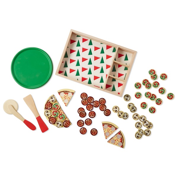 melissa & doug wooden pizza set