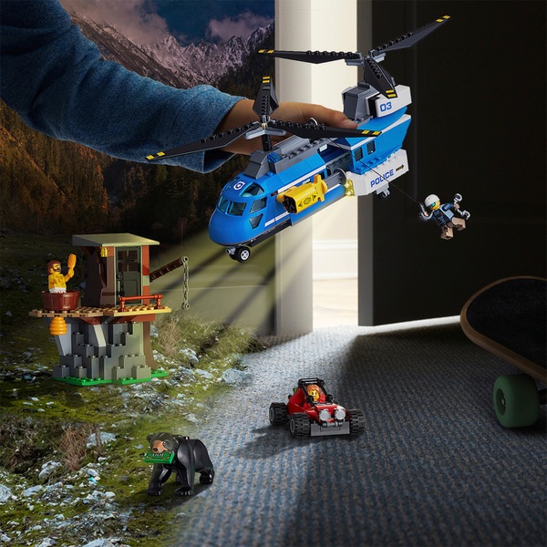 LEGO 60173 City Police Mountain Arrest Helicopter Toy - Smyths Toys