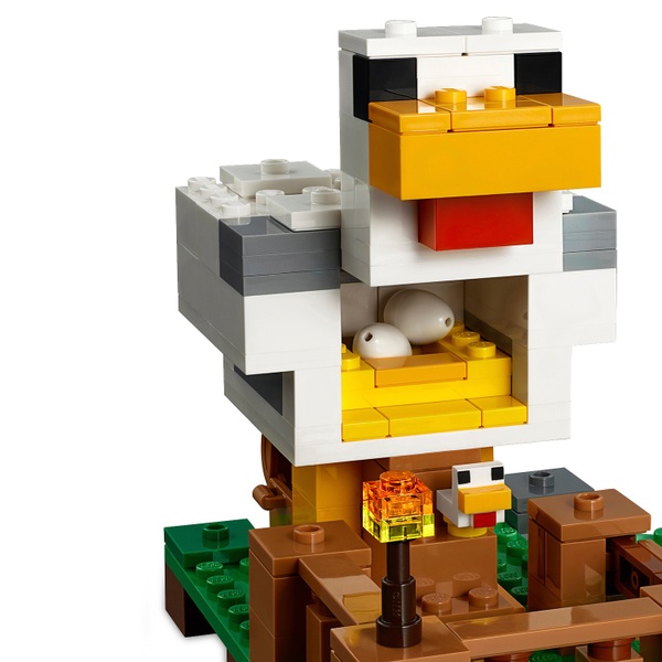 LEGO 21140 Minecraft The Chicken Coop Farm Animal Toy - Smyths Toys