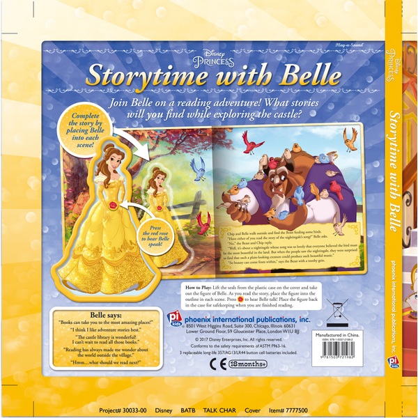 Disney Princess Storytime With Belle Talking Character Sound Book ...