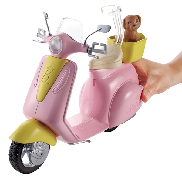 barbie on a scooter