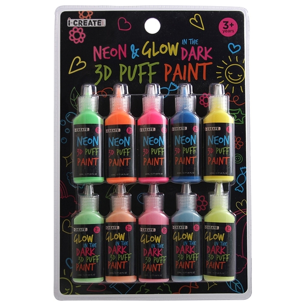 10 Pack 3D Puff Paint - Other Arts & Creativity UK