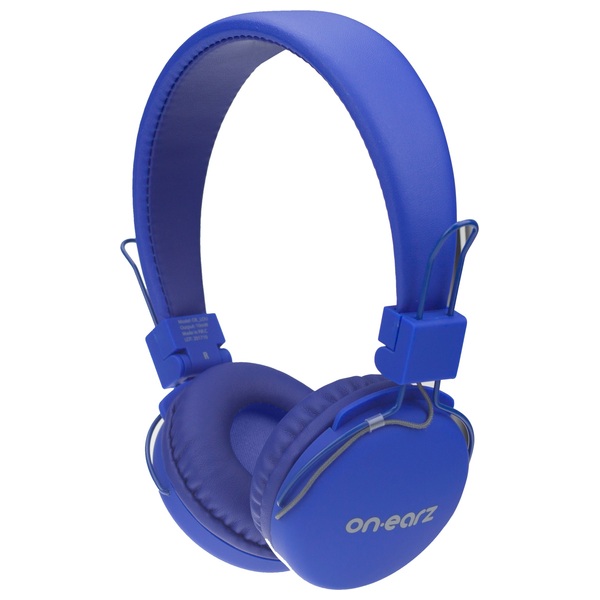 On Earz Lounge Headphones with Detachable Cable Blue Music Headphones UK