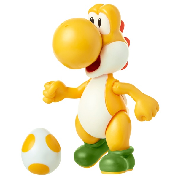 Nintendo Yellow Yoshi with Egg 10cm Action Figure Smyths Toys UK