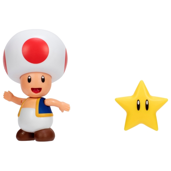 Nintendo Super Mario 10cm Toad with Star | Smyths Toys UK