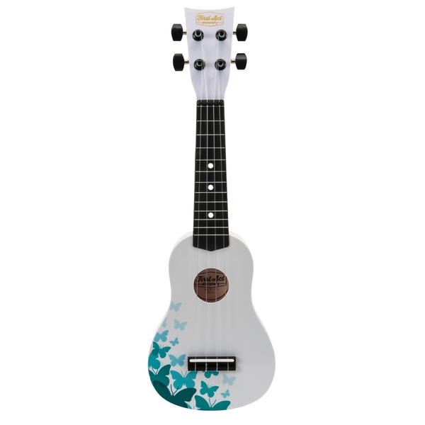 First Act Discovery Ukulele (White with blue butterflies) Musical
