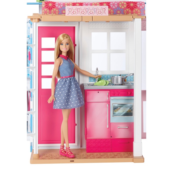 Barbie House Pool and 3 Dolls - Barbie Toys Exclusive to Smyths Toys Superstores
