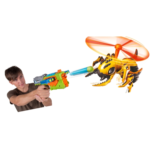 X-Shot Flying Bug Attack Swarm Seeker Foam Dart Blaster with Flying ...