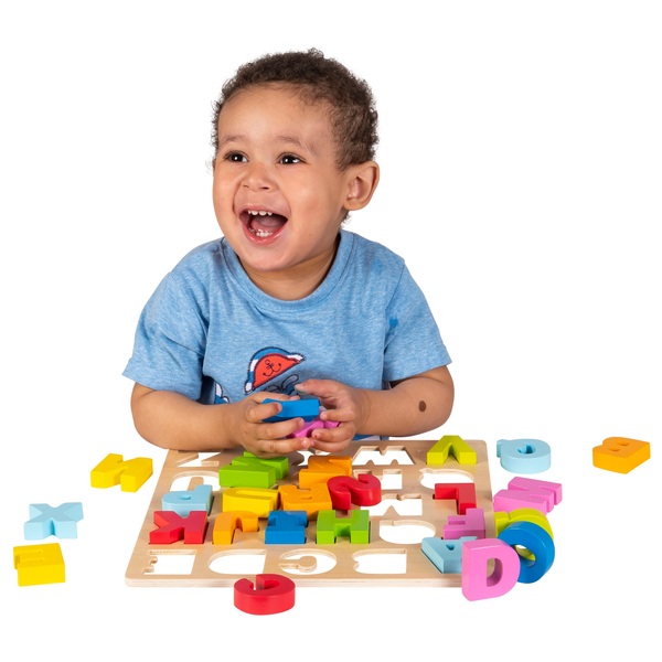 Wooden Alphabet Puzzle - Smyths Toys UK