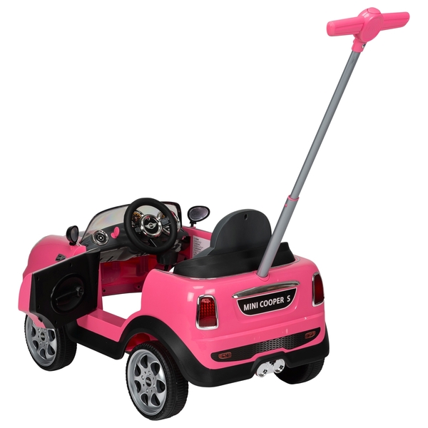pink mini push along car