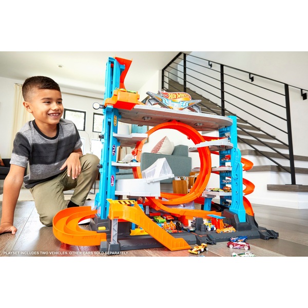 Hot Wheels City Ultimate Garage with Shark Attack Toy Cars | Smyths Toys UK