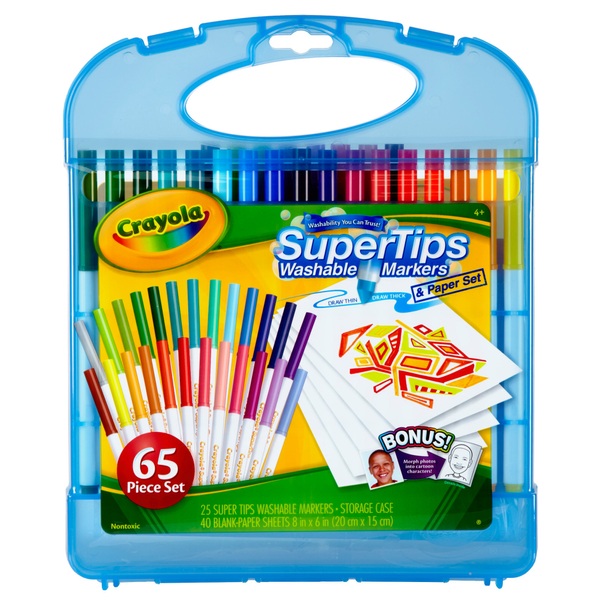 Crayola Washable Markers, Super Tips, 20 Assorted Colors, 6 Boxes