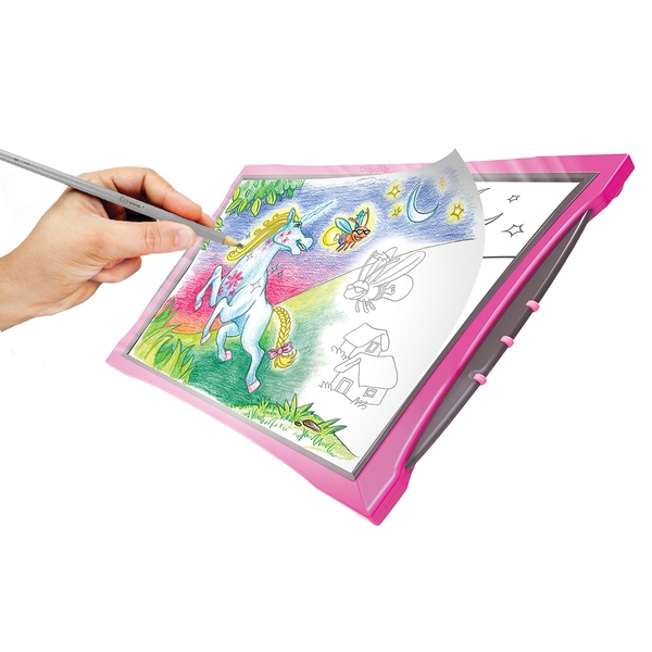 CASE ONLY YSAGi Hard Travel Carrying Case for Crayola Light-up Tracing Pad Large Capacity Storage for Tracing Pencil Sheets and Accessories 