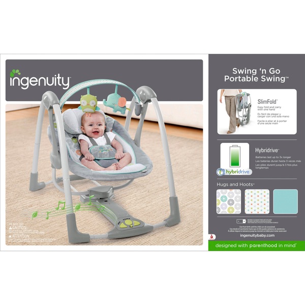 Ingenuity Swing N Go Portable Swing Hugs Hoots Baby Swings Uk