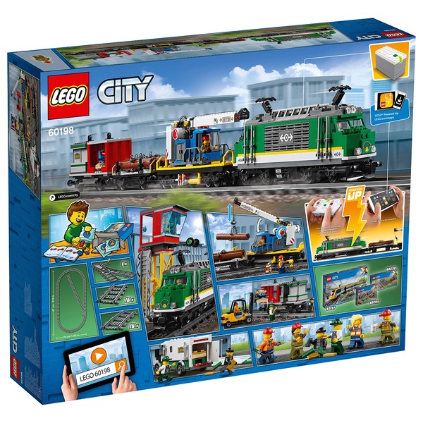 LEGO 60198 City Cargo Train RC and Tracks Building Set - Smyths Toys