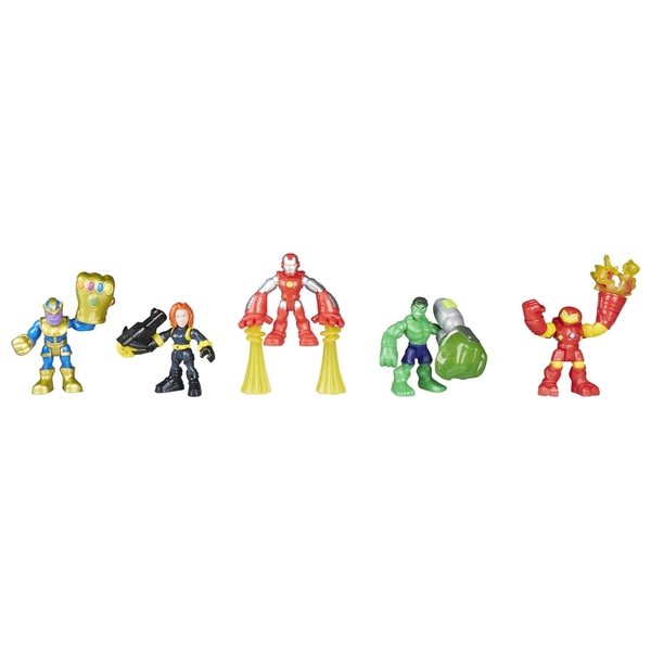 Playskool Heroes Marvel Super Hero Adventures The Power Up Squad 5 Pack Smyths Toys Uk - marvelsuper hero squad online roblox