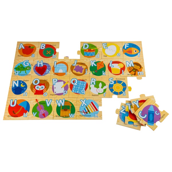 Wooden Alphabet Floor Puzzle | Smyths Toys UK