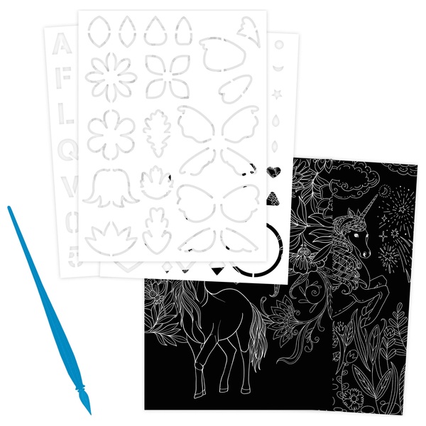 Kaleidoscope Etch Art Creations Mythical Creatures Scratch Art Book